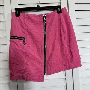 The Ragged Priest Pink Asymmetrical Corduroy Mini Skirt Size Small